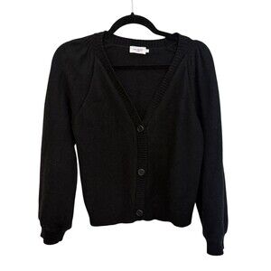 The Reset R Label Cashmere Wool Cardigan Sweater Black Size Medium